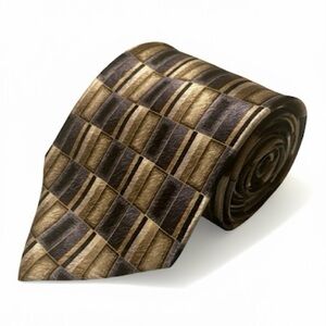 Pierre Cardin Geometric Pattern 100% Silk Tie